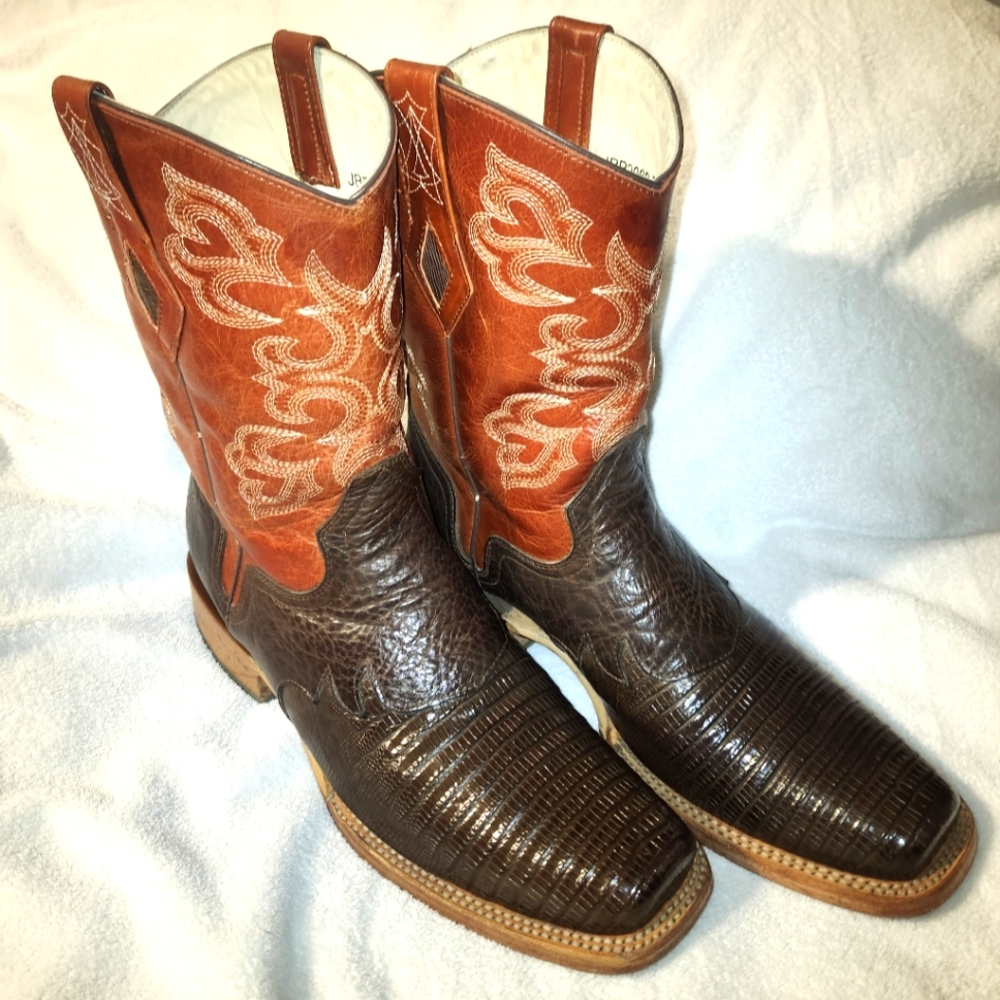 J.B. Dillon Size 10D lizard skin boots